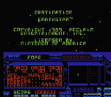 Destination Earthstar (USA) screen shot title